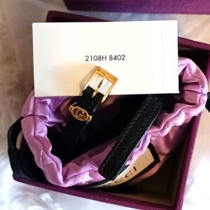Gucci interlocking GG leather bracelet
